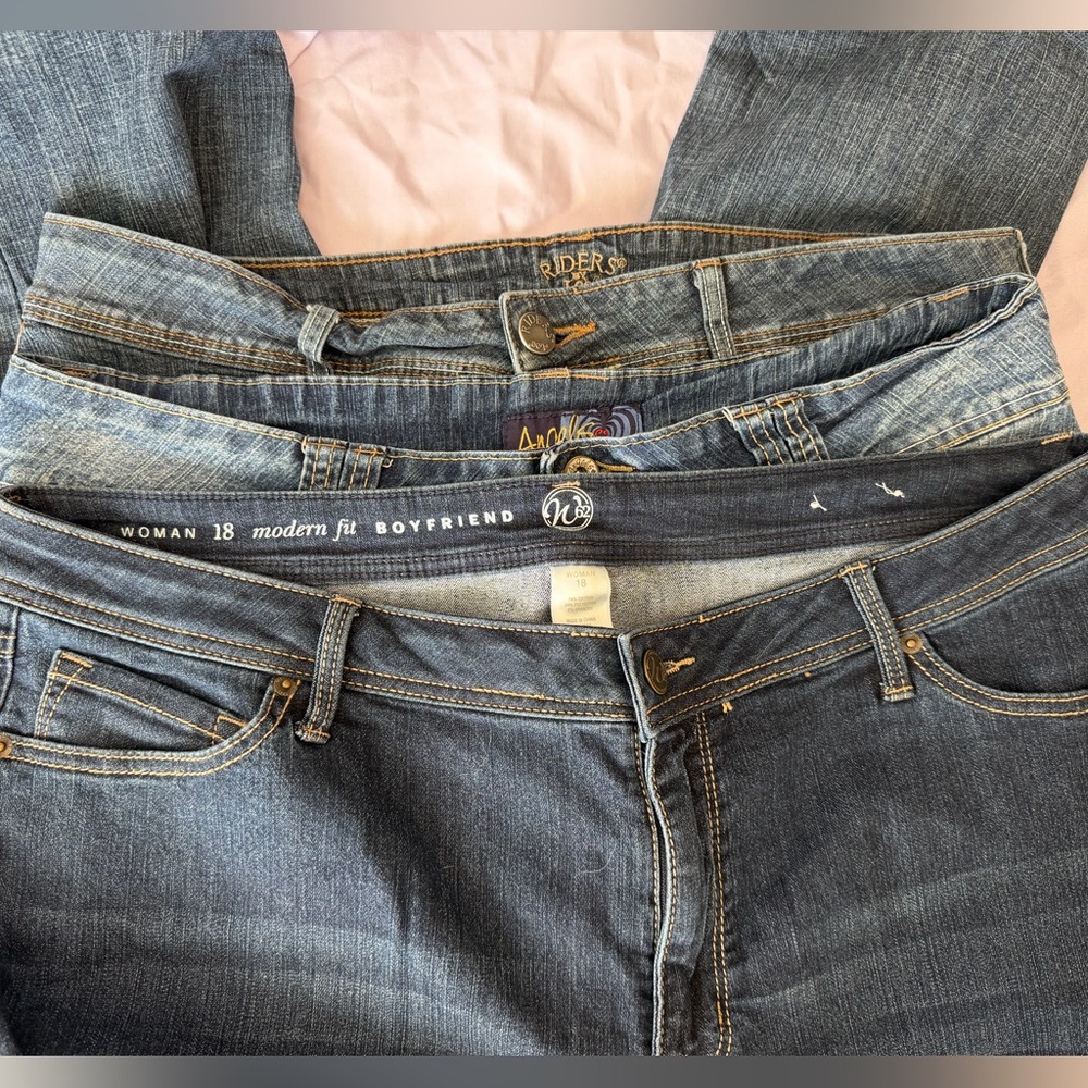 3 Pairs Women's Blue Jeans